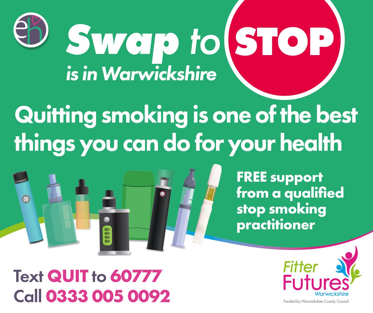 Trade in your pack of cigarettes for a Quit Kit! 🔁 64% of ex-smokers have said they used e-cigarettes, alongside behavioural support from a specialist stop smoking practitioner to go and remain smokefree. Visit: 🔗fitterfutures.everyonehealth.co.uk/stop-smoking-s… or text QUIT to 60777 to sign-up today.