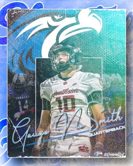 Gauge NeSmith (@gauge_nesmith10) on Twitter photo After many great conversations with <a href="/coachmorrison58/">Zach Morrison</a> Iām announcing my commitment to <a href="/Shorter_FB/">Shorter Hawks Football</a> !! Go Hawks!!!
#blessed #committed
<a href="/CoachMHolcomb/">Miles Holcomb</a>
<a href="/klicclak2/">Kennith NeSmith</a>
<a href="/UnLockYourGame/">UnLockYourGame</a>
<a href="/Southside_FBall/">Southside Football</a> After many great conversations with <a href="/coachmorrison58/">Zach Morrison</a> Iām announcing my commitment to <a href="/Shorter_FB/">Shorter Hawks Football</a> !! Go Hawks!!!
#blessed #committed
<a href="/CoachMHolcomb/">Miles Holcomb</a>
<a href="/klicclak2/">Kennith NeSmith</a>
<a href="/UnLockYourGame/">UnLockYourGame</a>
<a href="/Southside_FBall/">Southside Football</a>