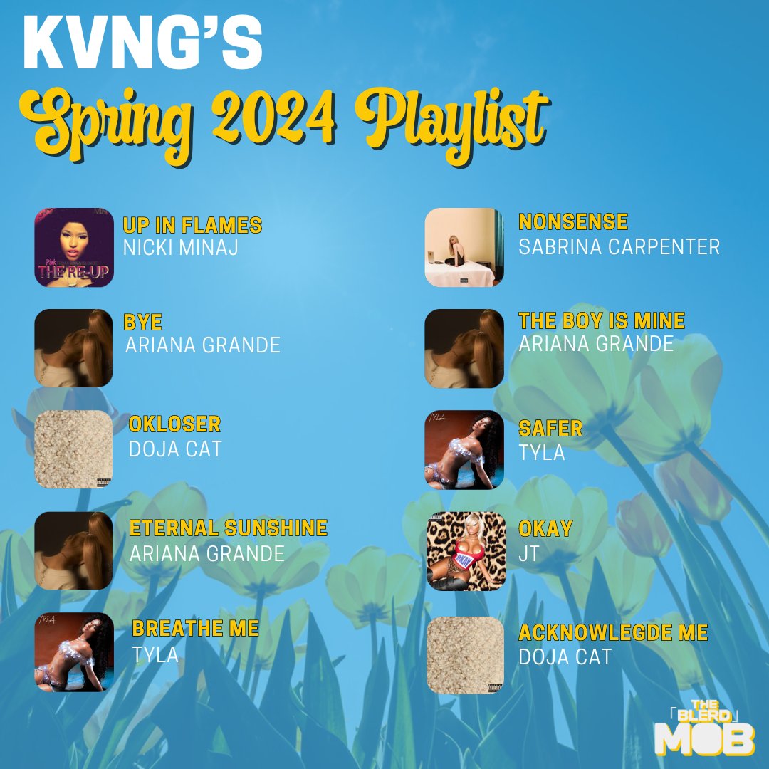 Spring into some new music! Or some throwbacks! Check out the Mob’s Spring 2024 music playlists! 🔥🎵

Listen to our full playlist on Spotify: spoti.fi/3QRcXMX 

#jointhemobnerds #music #songs #rap #rnb #soul #pop #dance #winter #hiphop #popculture #party #playlist #nerd