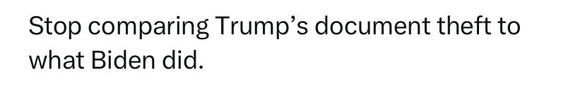 Yes stop comparing a former President at the time to a senator who absolutely had no authority.