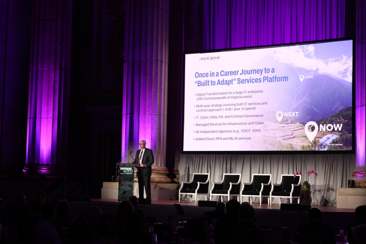 Nelson Moe of <a href="/Iron_Bow/">Iron Bow Technologies</a> on advancing technology resilience. He shared insights from his roles in the <a href="/USNavy/">U.S. Navy</a>, U.S. House of Reps, and <a href="/Virginiadotgov/">Virginia.gov</a>, emphasizing the importance of agility, innovation, and professional courage in mission success. #DefenseTalks