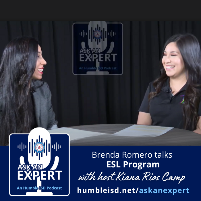 🎙️In episode 16 of Ask an Expert, Humble ISD Language Acquisition Specialist Brenda Romero speaks about Humble ISD's English as a Second Language Program for K-12.
English: bit.ly/4bsSyWN
Spanish: bit.ly/4bvm0eA
Catch all episodes at humbleisd.net/askanexpert.