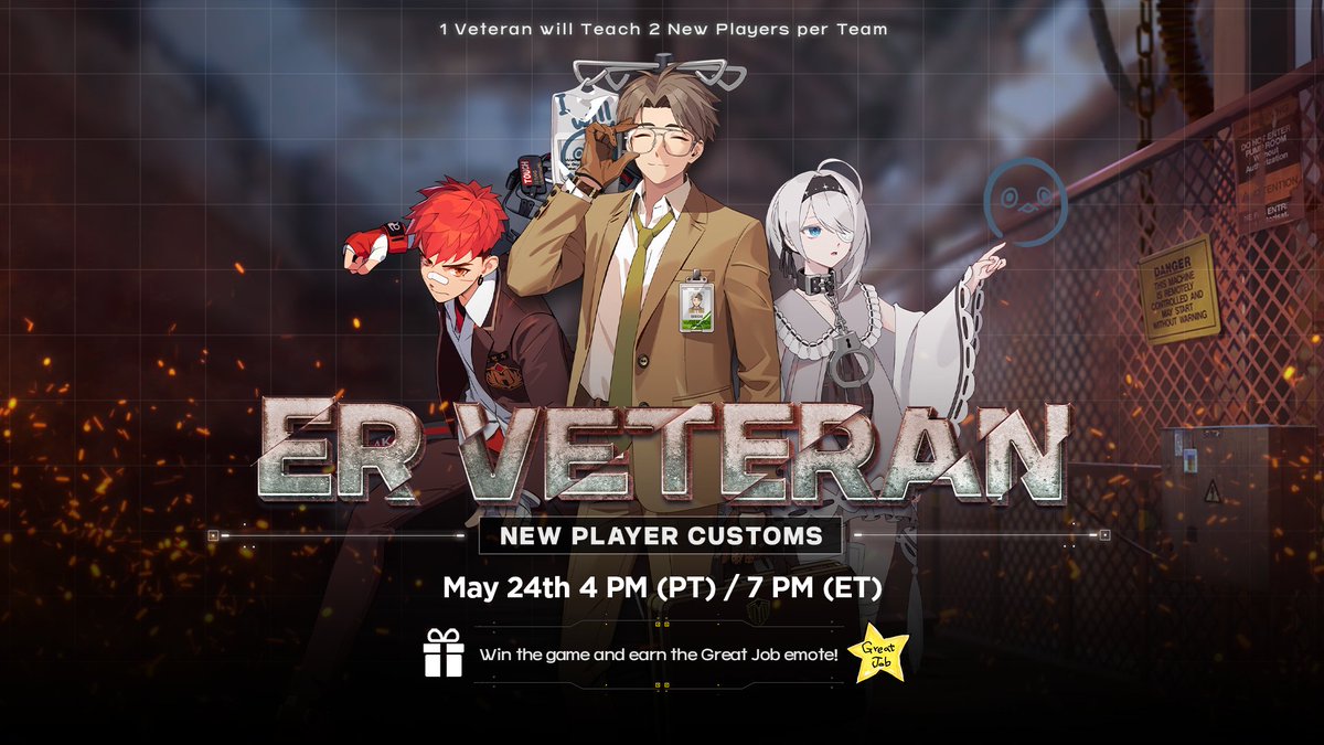 NEW PLAYER Custom Games with ER Veterans, featuring some of the best players and ERCS Winners from North America!!  🚀

👫Captains: KyroShoot, Wisu, Jast, Superior, itzLevi, Adritoma, Gallazor, Ezter

🗳️Follow twitch.tv/eternalreturng… to participate in the poll!

Details can be