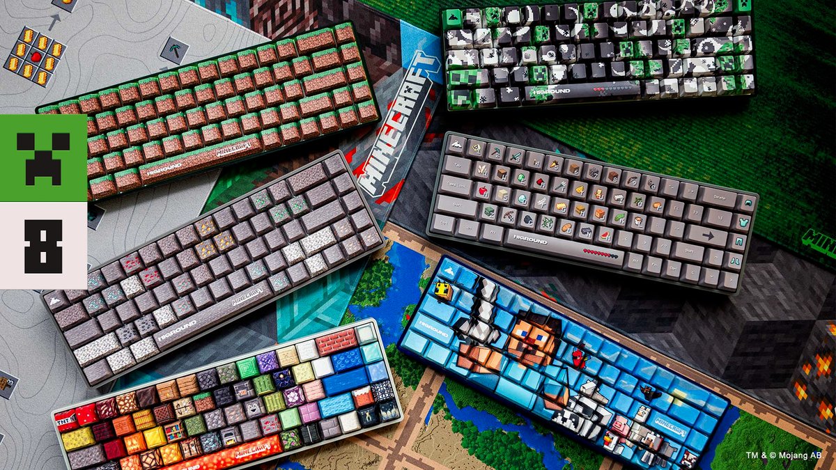 Minecraft's tweet photo. Discover what your gaming setup’s been missing all these years! #Minecraft15
 
Calling all crafters, builders and diamond diggers out there! This @higround x Minecraft collection is for you! 
  
⛏Limited Drop 5/29 12PM PT: https://t.co/vRyijbxApK https://t.co/I0jBFQ8q0L