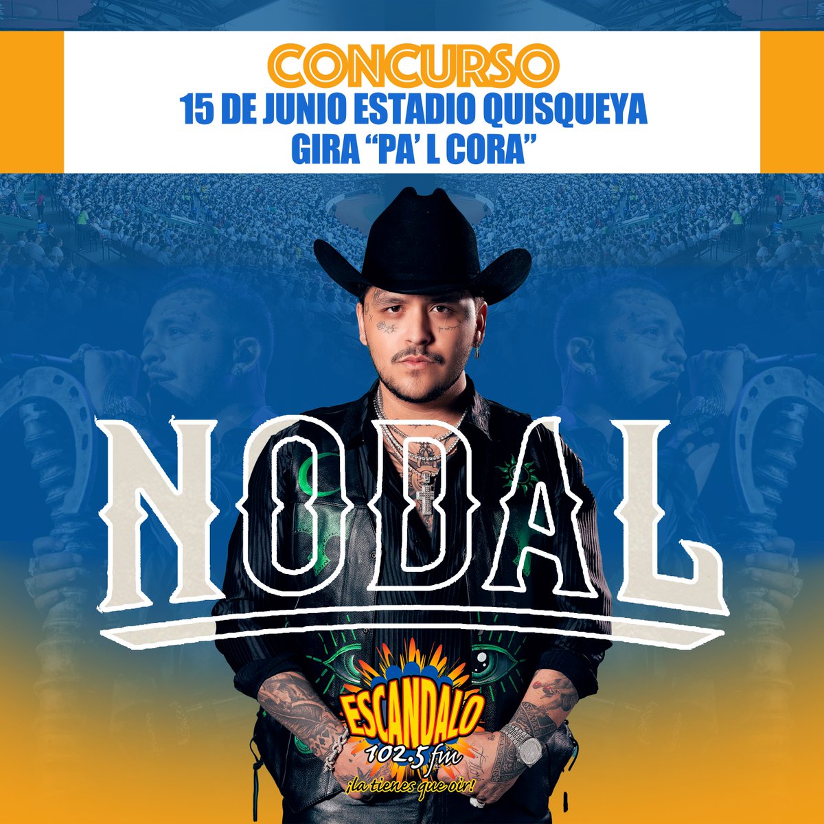 #Escandalo te lleva a escuchar buena música mexicana y disfrutar de @nodal el 15 de junio en concierto en el estadio Quisqueya. instagram.com/p/C7R5jVPP1mN/