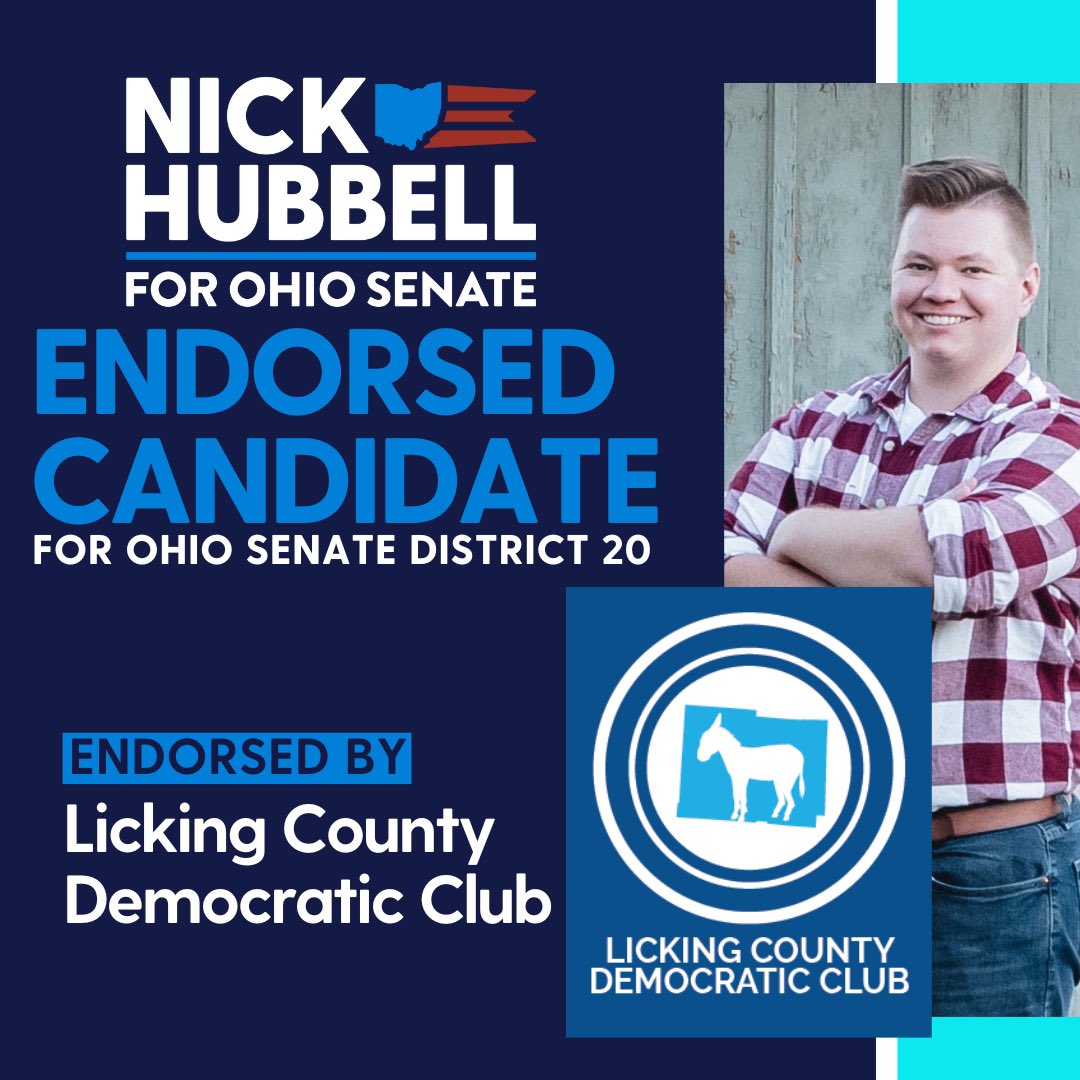 🚨ENDORSEMENT ALERT🚨 Honored to receive the endorsement of the Licking County Democratic Club. Gen-Z is ready to step up and lead. I couldn’t be more proud to have the @LiCoDemClub’s support in the Fight for Stronger Communities.