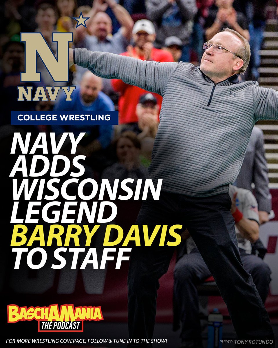 Justin Basch (@justinjbasch) on Twitter photo He's back! <a href="/NavyWrestling/">Navy Wrestling</a> head coach Cary Kolat announced the addition of legendary Wisconsin Coach Barry Davis to his staff as an assistant coach. He's back! <a href="/NavyWrestling/">Navy Wrestling</a> head coach Cary Kolat announced the addition of legendary Wisconsin Coach Barry Davis to his staff as an assistant coach.