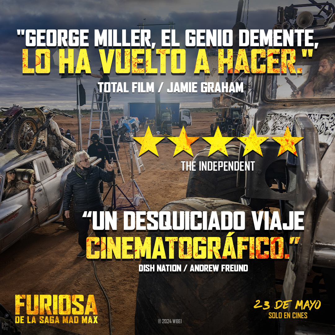 #FURIOSA es visualmente IMPRESIONANTE. 🔥 ¡Tienes que verla! MAÑANA, solo en cines. Compra tus boletos YA: bit.ly/BoletosFuriosa