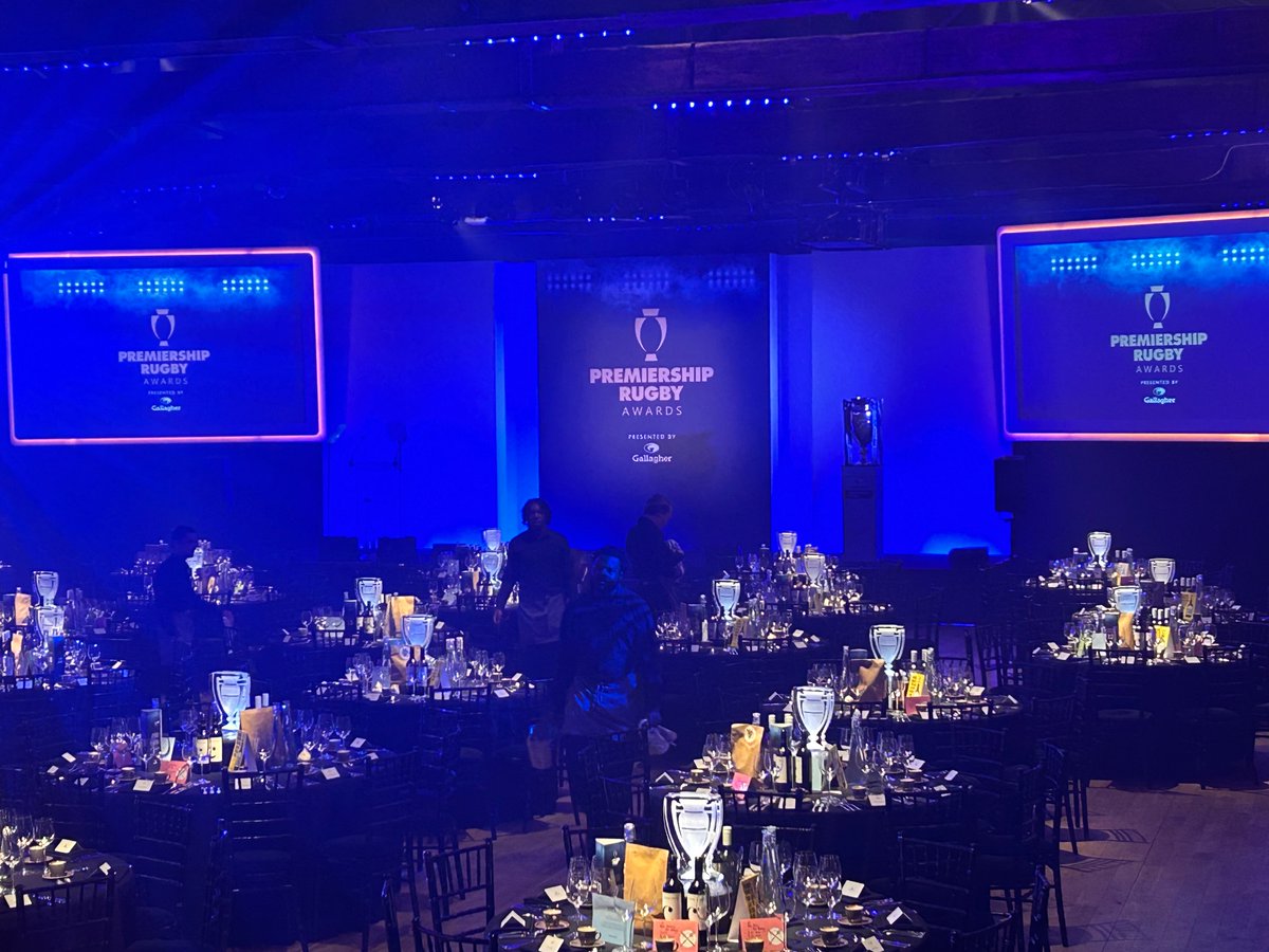 We’re all set for a great night at the @premrugby #PremRugbyAwards