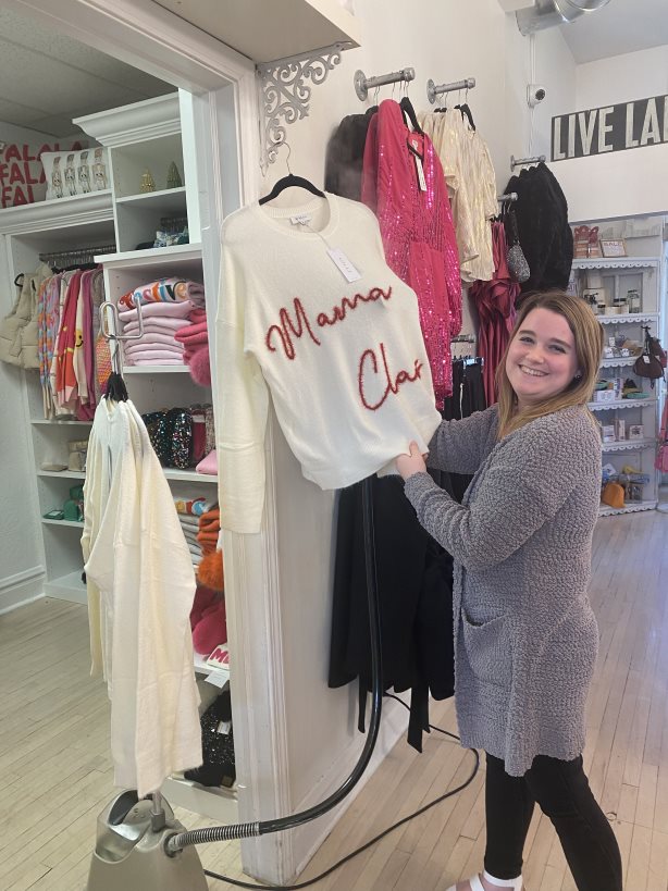 ELSA senior Kaitlyn Kozak's passion is fashion, and she got to utilize this working at Kie & Kate Boutique. Kaitlyn said, “I always had stuff to work on. During my internship I tagged clothes, restocked items, steamed clothes and helped customers. I loved working at Kie & Kate.”