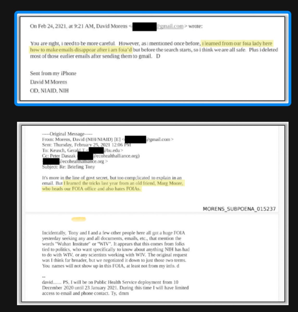 NIH has a “foia lady” who instead of responding to records requests advises colleagues on circumventing the law, according to emails released by Oversight today.