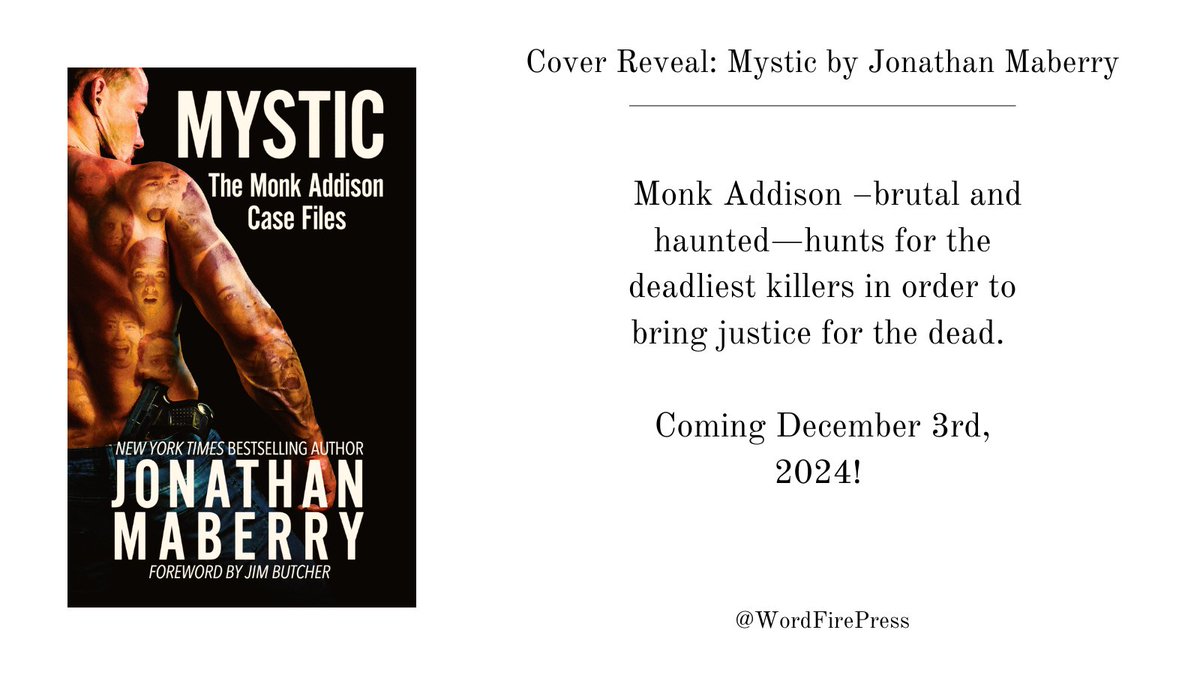 Cover Reveal! Mystic by Jonathan Maberry.

Read more on the WordFire Press blog!

wordfirepress.com/blogs/news/cov…

#wordfirepress #jonathanmaberry #upcomingrelease #comingsoon2024