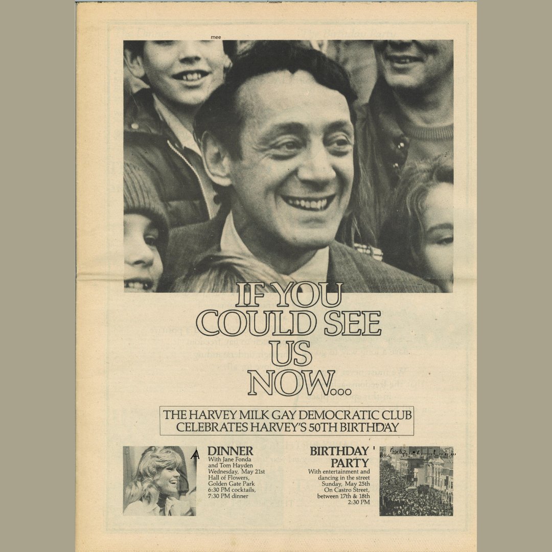 Happy #HarveyMilk Day! 🥳 We celebrate Harvey’s life & legacy on this day and EVERY DAY. ✨DYK that we are home of the Harvey Milk Archives – Scott Smith Collection? 🔉DYK you know you can listen to Harvey’s “political will” on the digital archives ➡️ digitalsf.org?