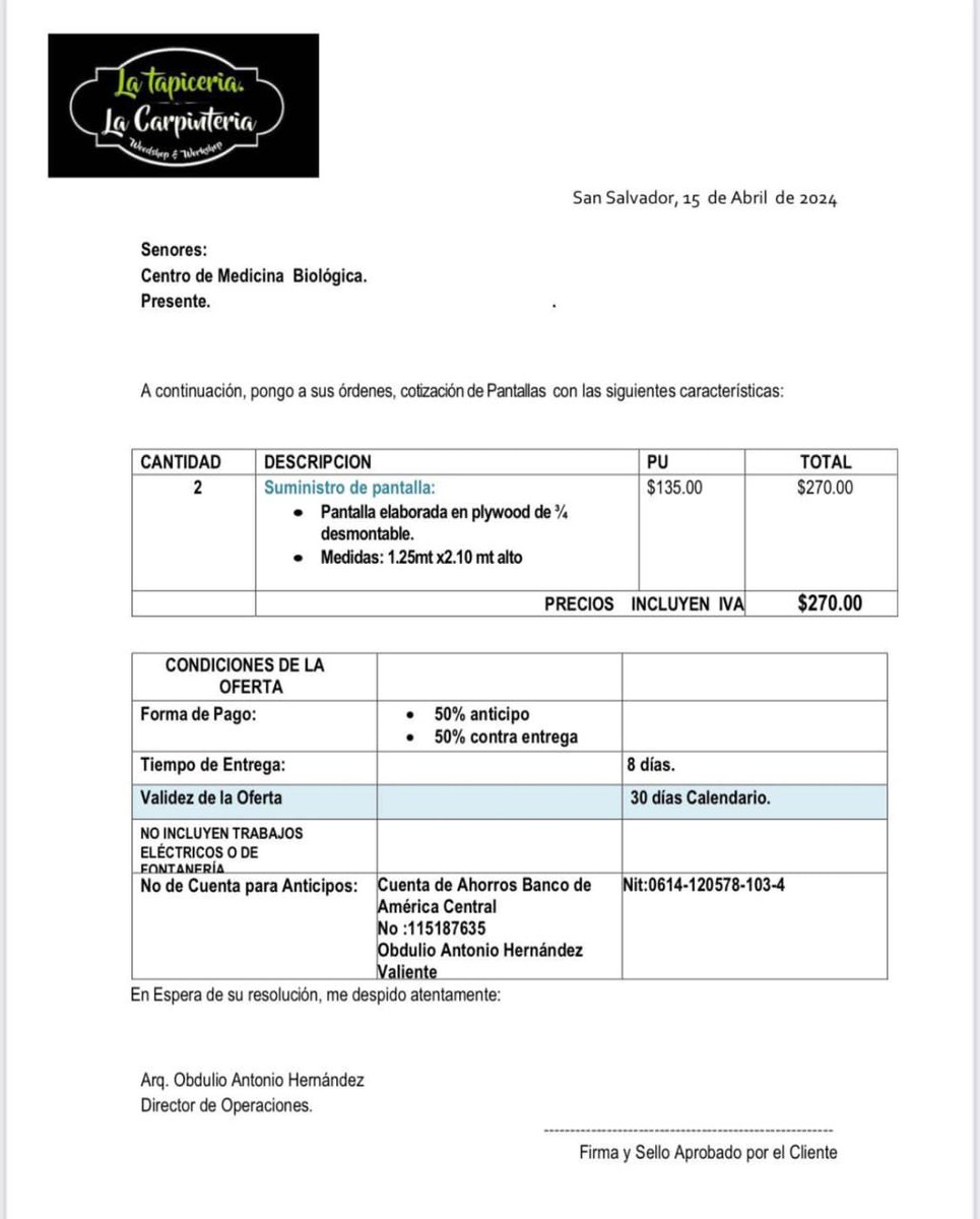 Voy a FUNAR a una carpintería que me robó un dinero! Con la esperanza de salvar a alguien que pueda caer en la estafa. 

Está persona sigue ofreciendo servicios uno le hace el anticipo y luego deja de contestar.

Hace más de un mes deposite la primera parte y sigo sin respuesta..