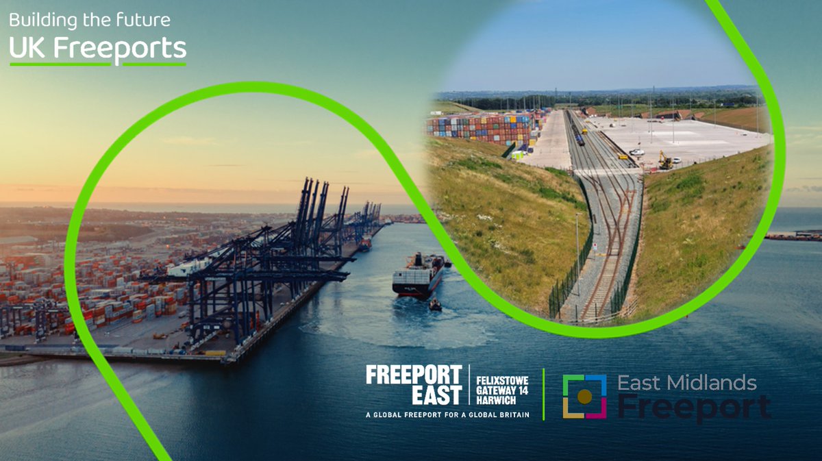 We're delighted to announce that we've signed a new partnership with @FreeportEast to support a green freight corridor. This initiative will help decarbonise transport and enhance skills and employment along the length of one of the UK’s most important transportation routes.