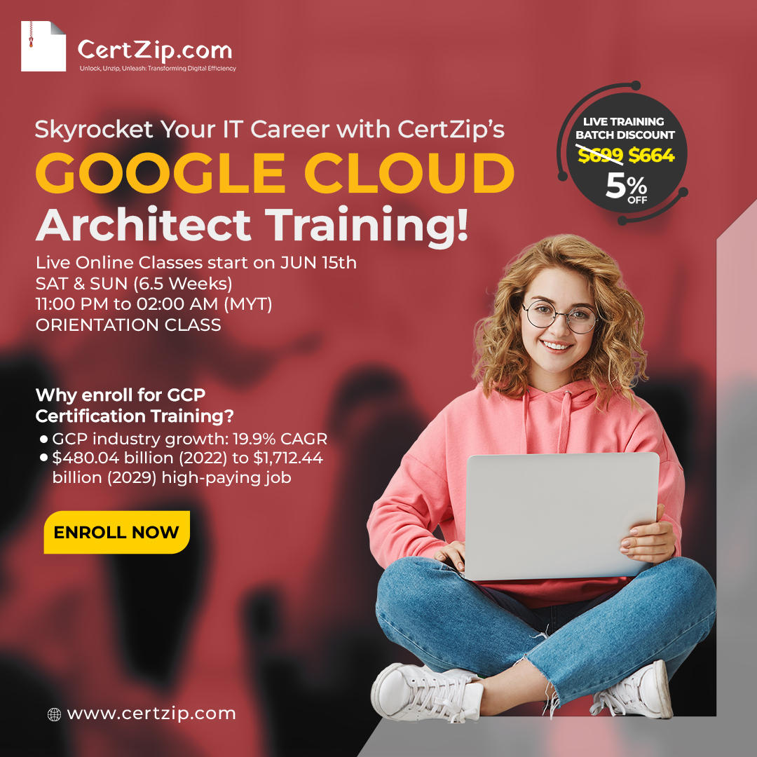 CertZip's tweet image. Boost your IT career with Certzip&apos;s Google Cloud Architect Training! Live classes starting June 15th. Enroll now for a discount!
--
Book Now: certzip.com
.
.
#certzip #ITCareer #GoogleCloudArchitect #CertzipTraining #GCP #CloudComputing #CareerGrowth #OnlineLearning