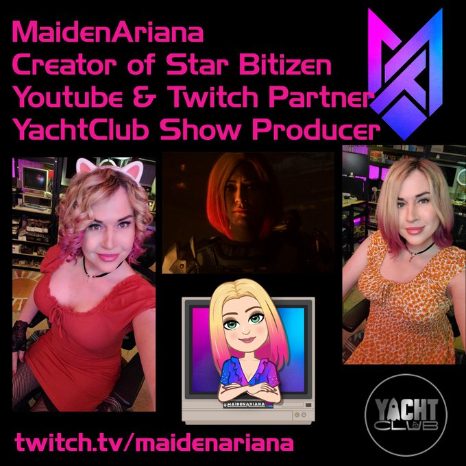 We're excited to announce #StarCitizen CC <a href="/MaidenAriana/">MaidenAriana</a>
will be joining us June 1st for #EQNXPrime2954 to hype the festivities, talk about Star Bitizen and bringing a retro #WingCommander PC for citizens to try!