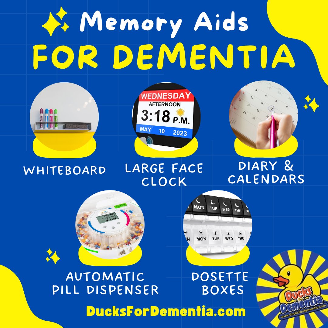 These dementia memory aids can help make the living situation of people living with dementia a little bit better.

💻 ducksfordementia.com

#ducksfordementia #dementia #dementiaawareness #alzheimers #alzheimersawareness #AlzheimersCare #MemoryLoss #endalz