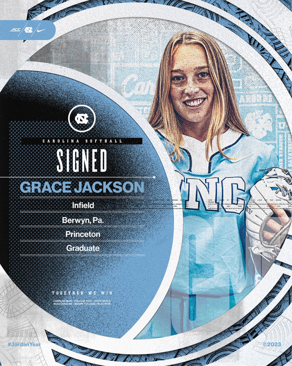 𝓢𝓲𝓰𝓷𝓮𝓭 ✍️ Join us in welcoming Grace Jackson, a graduate transfer from Princeton, to the Carolina softball family! 💙 📰: bit.ly/GJacksonUNCSB #GoHeels