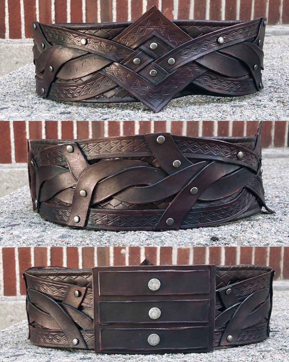 My finished belt for Gale from BG3! This was my first venture into real leatherwork so I’m particularly pleased with the end result.

#baldursgate3 #bg3 #bg3cosplay #galedekarios #galeofwaterdeep