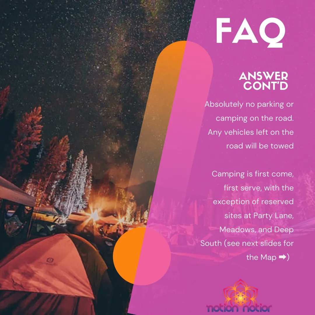 MotionNotion's tweet image. How boujee are you when it comes to your site set up? Full on living room, kitchen, and lounge? Or are you a roll outta the hammock kind of human?

Tickets and Vehicle Passes available through showpass.com/motion-notion-… 👈