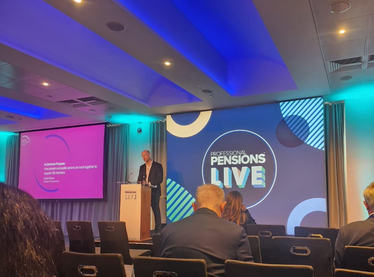 Our Director of Strategy and Policy, David Shaw, spoke at the @ProfPensions Live event in London this afternoon, sharing thoughts on how public and private sectors can work together to support Defined Benefit members.