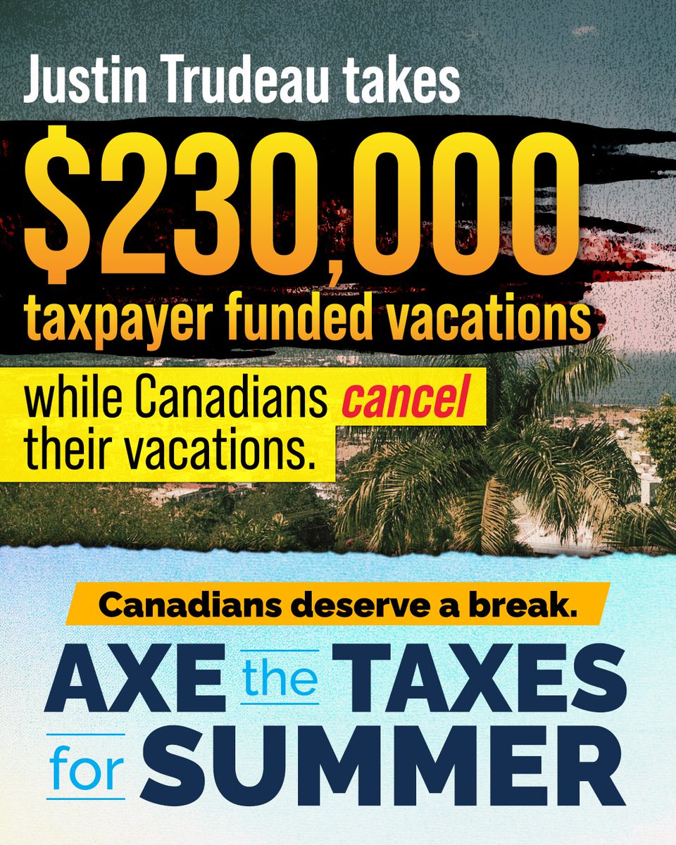 Canadians are cancelling summer vacations thanks to Trudeau's inflation and Carbon Tax. In the middle of this historic crisis, the Trudeau-NDP coalition hiked the Carbon Tax by 23%. It'll cost Saskatchewan families $2, 618 this year alone! Canadians deserve a summer break.
