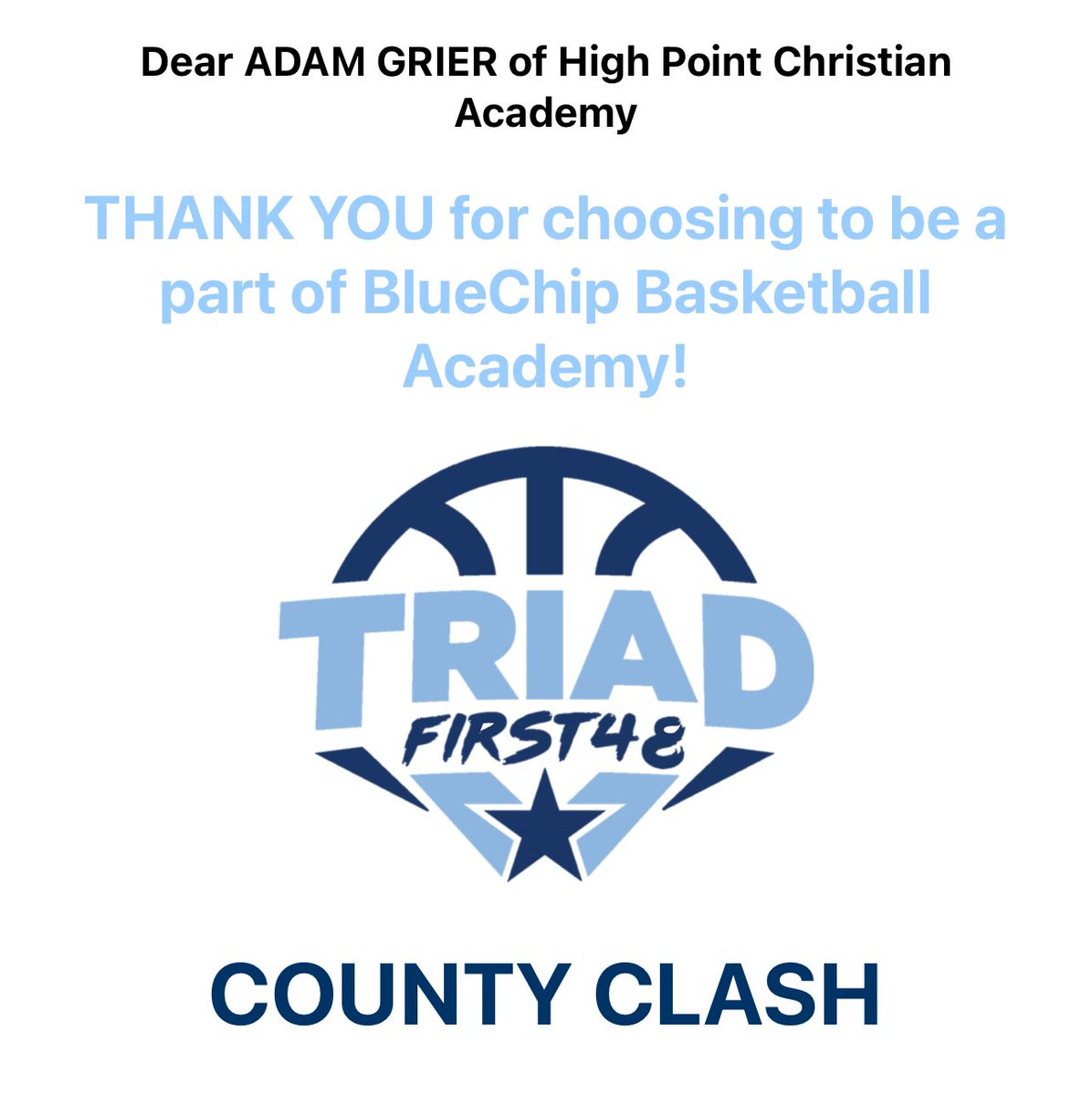 Blue Chip Basketball Academy (@triadbluechip) on Twitter photo 🗣️ College coaches & scouts are going to have some TALENTED players evaluate and recruit, in our #TriadFIRST48 CountyClash Showcase.
Here are 3️⃣ more‼️
🗓️ Sunday, June 2
📍<a href="/AtkinsCamelsMBB/">Atkins Camels MBB</a>
<a href="/fpierre_10/">Frantz Pierre Jr.</a> & #StephKouassi of <a href="/oakhillred/">oakhillred</a> 🔵
<a href="/Adam_grier5/">Adam Grier</a> of <a href="/HPCAbasketball/">HPCA Boys Basketball</a> 🟣 🗣️ College coaches & scouts are going to have some TALENTED players evaluate and recruit, in our #TriadFIRST48 CountyClash Showcase.
Here are 3️⃣ more‼️
🗓️ Sunday, June 2
📍<a href="/AtkinsCamelsMBB/">Atkins Camels MBB</a>
<a href="/fpierre_10/">Frantz Pierre Jr.</a> & #StephKouassi of <a href="/oakhillred/">oakhillred</a> 🔵
<a href="/Adam_grier5/">Adam Grier</a> of <a href="/HPCAbasketball/">HPCA Boys Basketball</a> 🟣