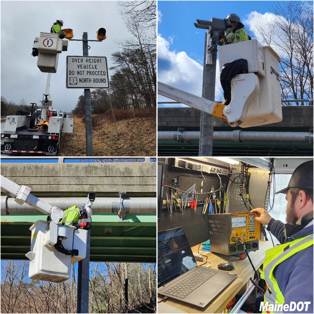 We've installed new over-height vehicle detection equipment along Route 1 at the Cooks Corner (Route 24) interchange, replacing outdated equipment. Now, state-of-the-art tech alerts drivers of over-height vehicles and alerts our dispatchers in Augusta.