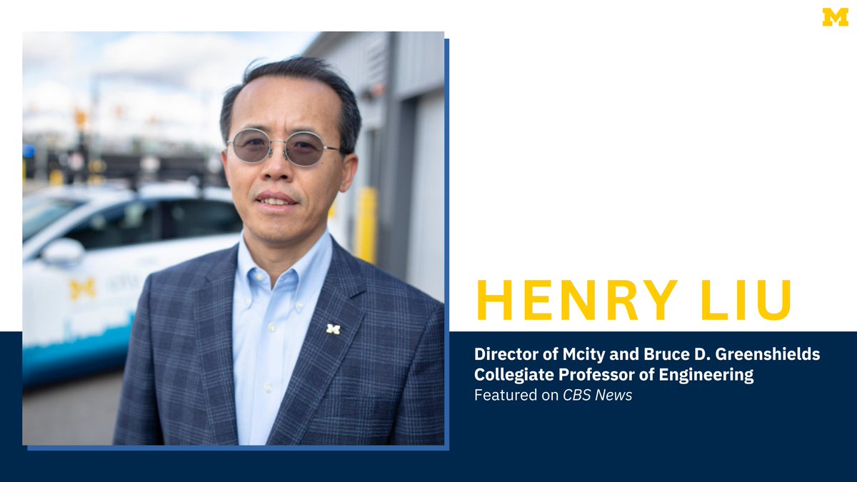 Henry Liu, @UMichMcity director and @UMengineering professor, joins @CBSNews to discuss research on traffic signal performance using internet-connected cars to optimize intersections without new lights or autonomous cars. myumi.ch/6ywJG