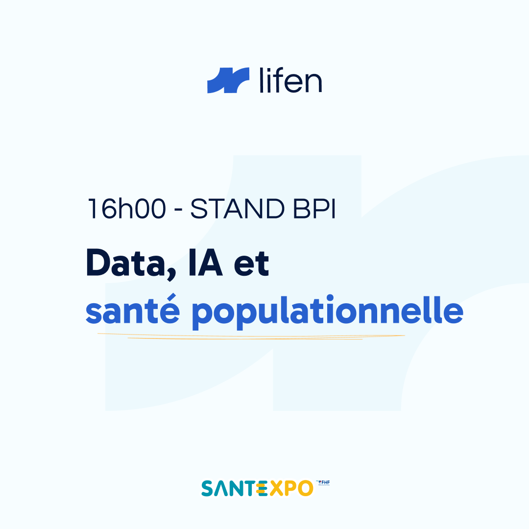 Notre CEO, Franck Le Ouay intervient sur le stand BPI avec Anne-Sophie Bouy, présidente de la commission santé de Numeum chez Cegedim et Sébastien Massart Dassault/3DS. Ils échangeront sur la Data, IA et santé populationnelle pendant une heure. 
Rejoignez-nous !