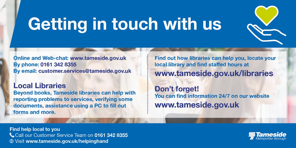 Beyond books, Tameside libraries can help with reporting problems to services, verifying some documents, assistance using a PC to fill out forms and more📚 🖥️ 📄 Find out how libraries can help you, locate your local library and find staffed hours at 👇 tameside.gov.uk/libraries