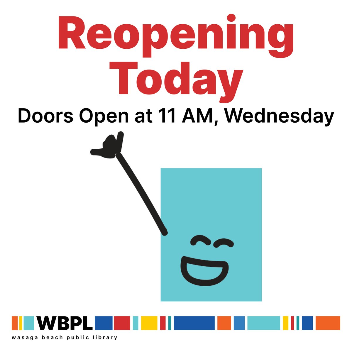 We're excited to announce that the library will reopen at 11 AM today after yesterday's closure. Thank you for your patience and understanding. We look forward to welcoming you back! 📚 #OpenForBusiness #WasagaBeach #FindItHere