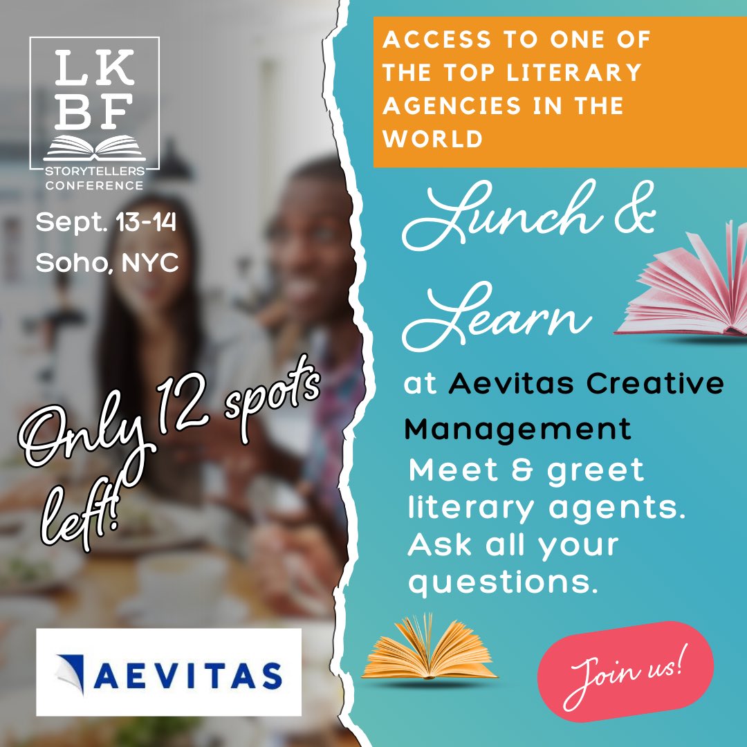 🚨#latinxcreatives, only 12 spots left & early bird pricing ends in 10 days!!!! Don’t miss your chance at this rare behind the scenes lunch with @aevitas_creative! 

#latinxwriters #latinxillustrator grab your ticket 🎟️ today!

latinxkidlitbookfestival.com/storytellers-c…

#latinxbooks #latinxkidlit