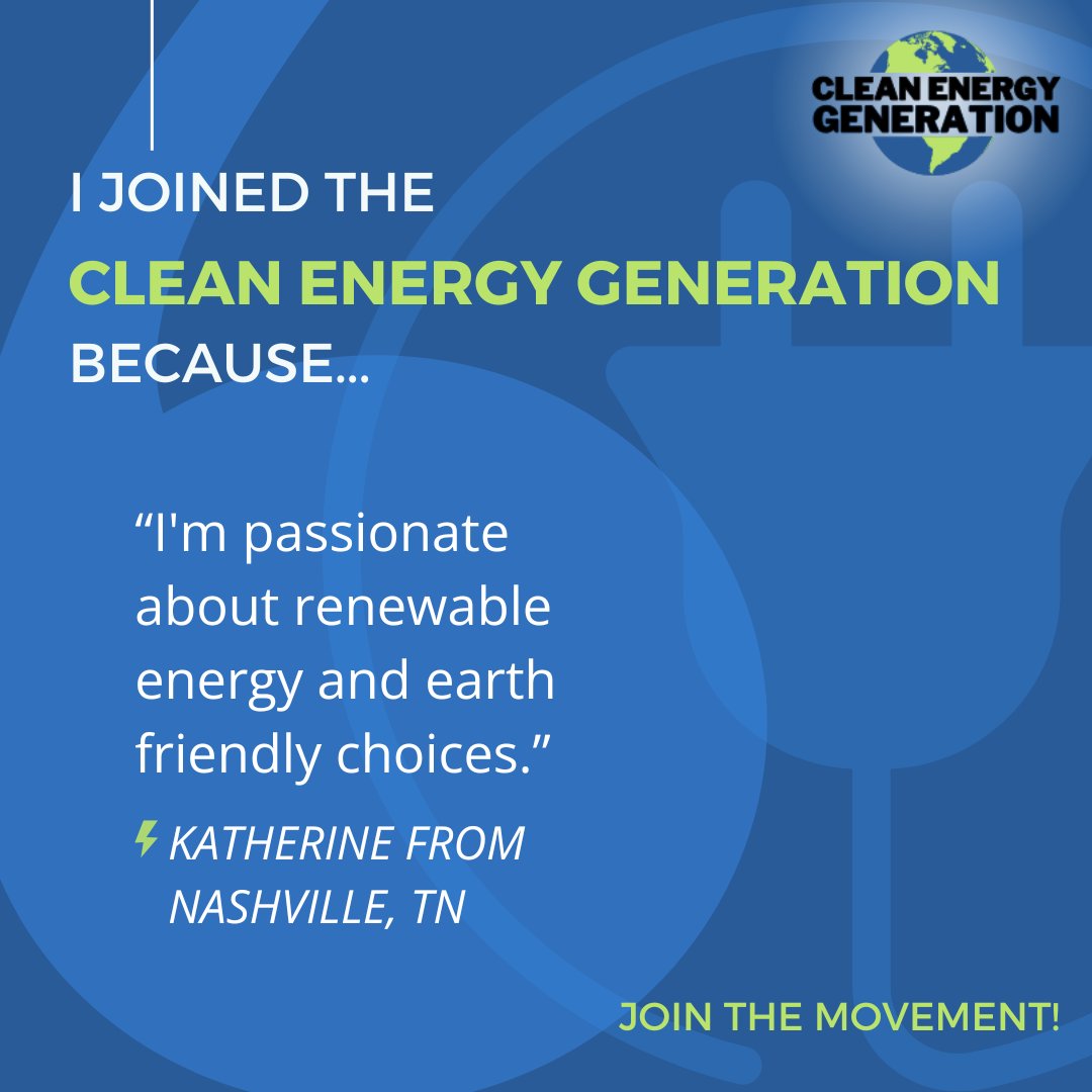 Connect with fellow Southeast changemakers 🤝 RSVP for our next #CleanEnergyGeneration Member Call on Friday, June 14 at 12 PM ET to learn more about how YOU can join the Clean Energy Generation: bit.ly/CEG0412
