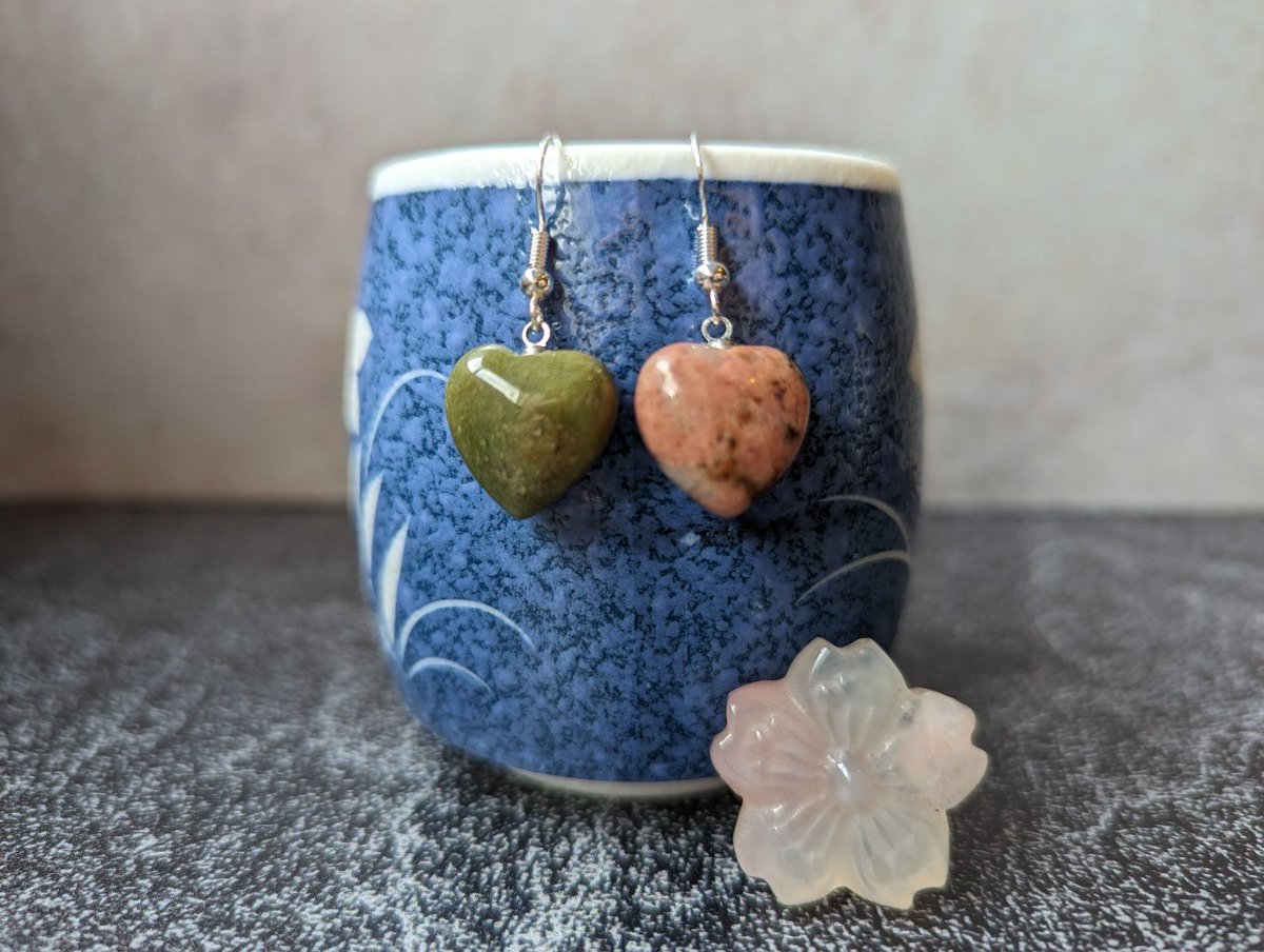 I'm so excited to show you my #matchablossom earrings! I only have one pair of these unique mismatched gemstone earrings so act fast! tinyurl.com/MatchaBlossom-… #SK8TheInfinity #nanjokojiro #sakurayashikikaoru