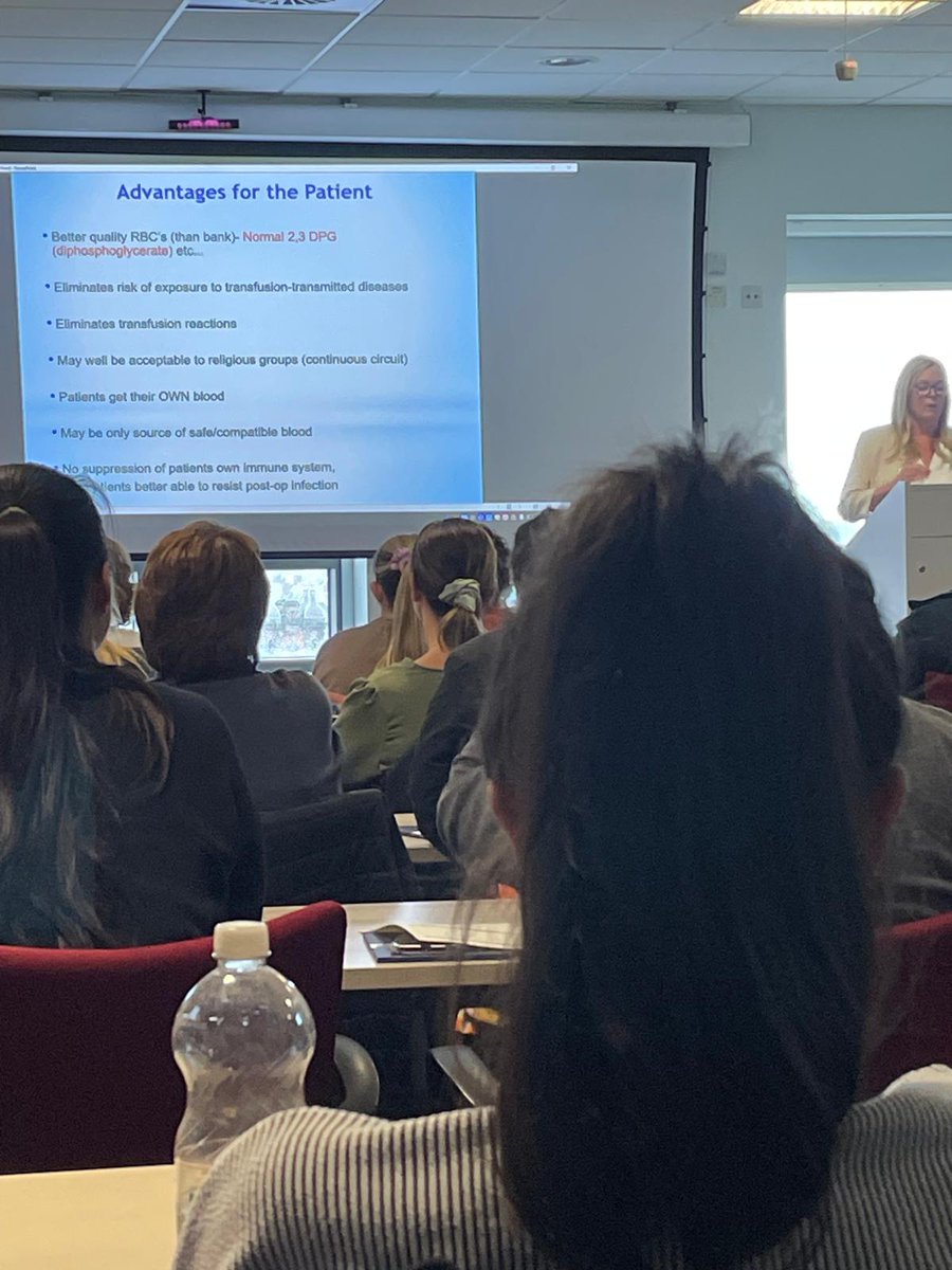 BloodBankLTHT's tweet photo. The amazing Tracy Massey giving an interesting presentation about cell salvage and highlighting the positive impact @Leeds_Childrens @LeedsHospitals @LTHTTheatreTri @PBM_NHS @OncologyLeedsTH https://t.co/IGLZxtQ0zy