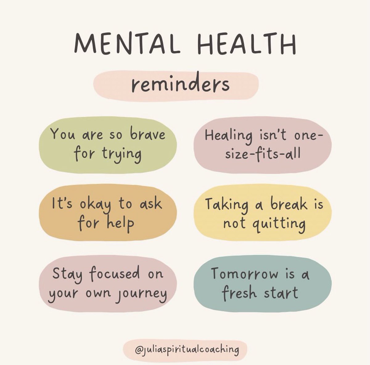 As we navigate through life sometimes we get so caught up we forget to take breaks from time to time, take breaks, try again and remember it’s okay to ask for help👌🫂 📸: @juliaspiritiualcoaching #ItsOkayToTryAgain #MentalHealthReminder #MANicares