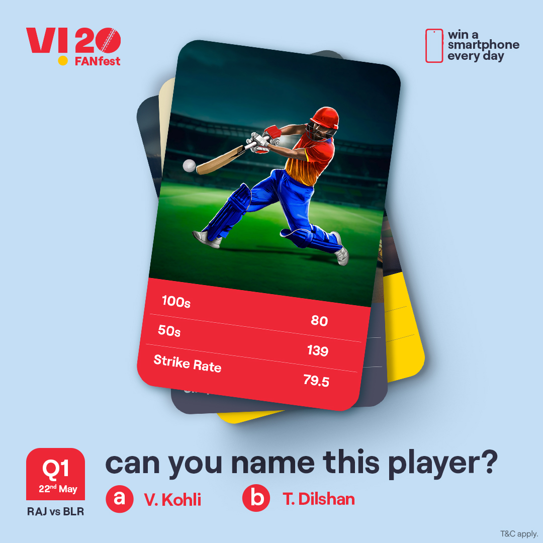 A challenge that separates the cricket experts from the rest. Identify this player and you stand a chance to win a smartphone every day. 1. Follow our page 2. ⁠Comment the right answers with #Vi20FANfest #ChallengeAlert #WinPrizes #Quiz #Challenge #ParticipateAndWin #RAJvsBLR