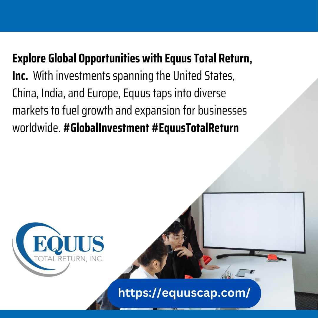 Fuel Your Growth😀

Equus Total Return Inc.
equuscap.com..
#EquusTotalReturn; #InvestmentFund; #PrivateEquity; #BusinessDevelopment; #PortfolioManagement; #FinancialGrowth; #EquusCapital;