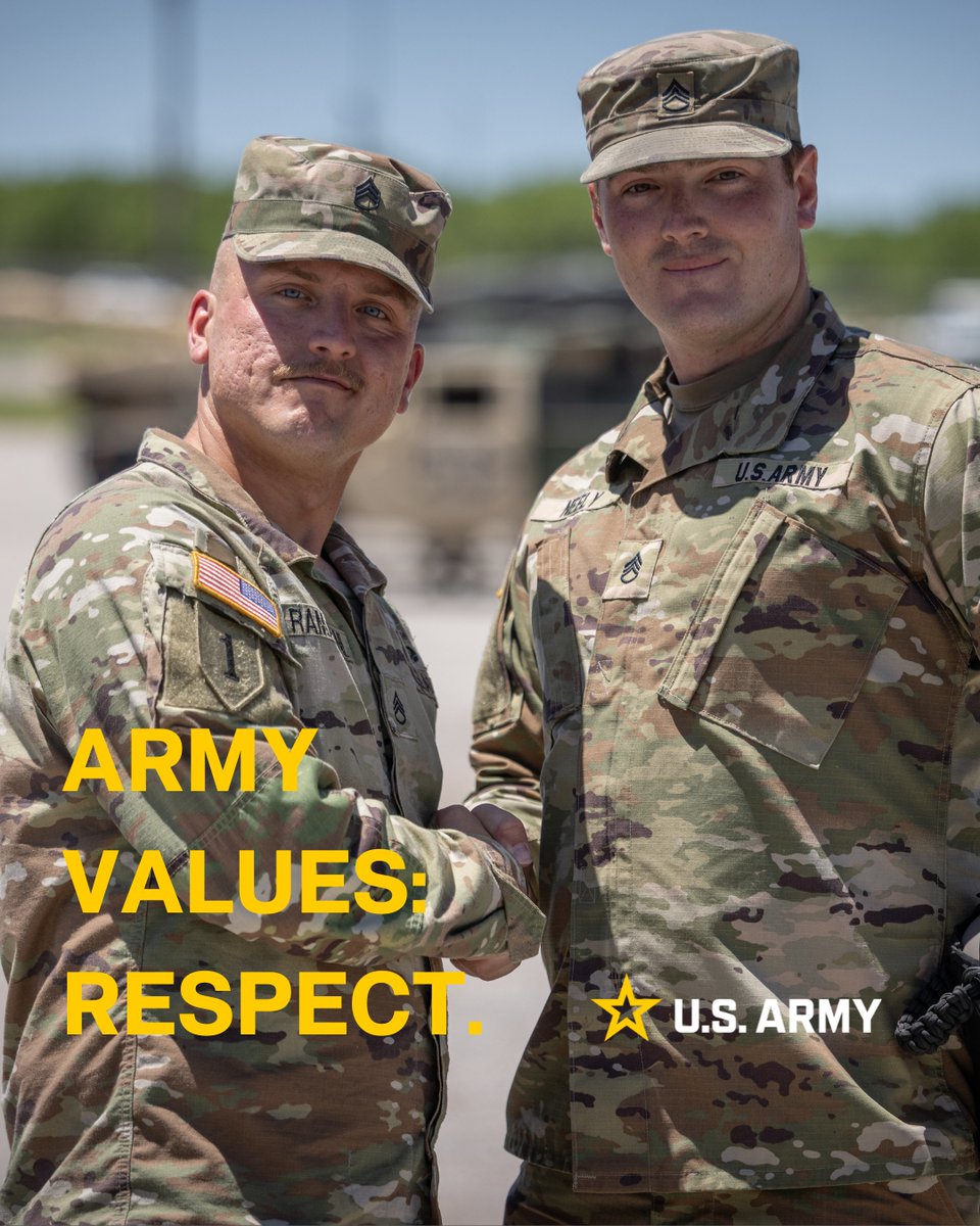 Treat others with dignity and respect while expecting others to do the same. 😤 

#TeamSill #FiresStrong #ArmyValues