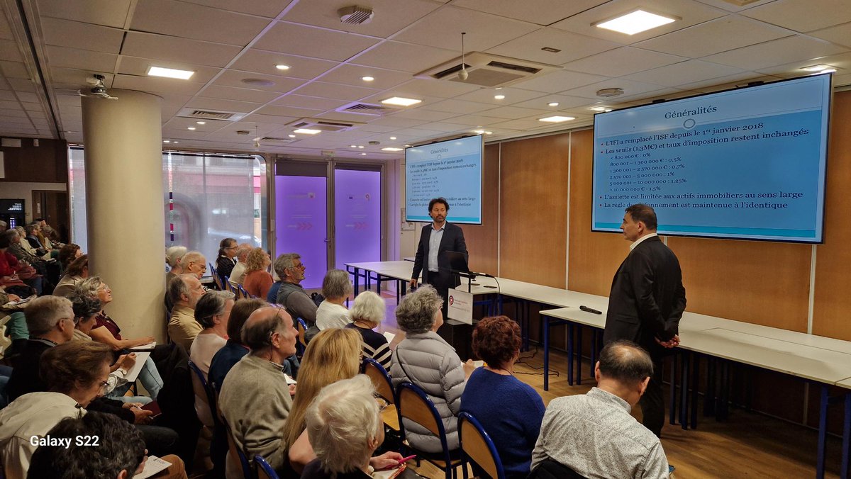 Un grand merci à maître Pierre Emmanuel GUIDET- avocat fiscaliste et Mr Gregory POMARET - Expert Immobilier pour leur conférence débat sur : L'impôt sur la fortune immobilière du 21 mai 2024 à 18h00.