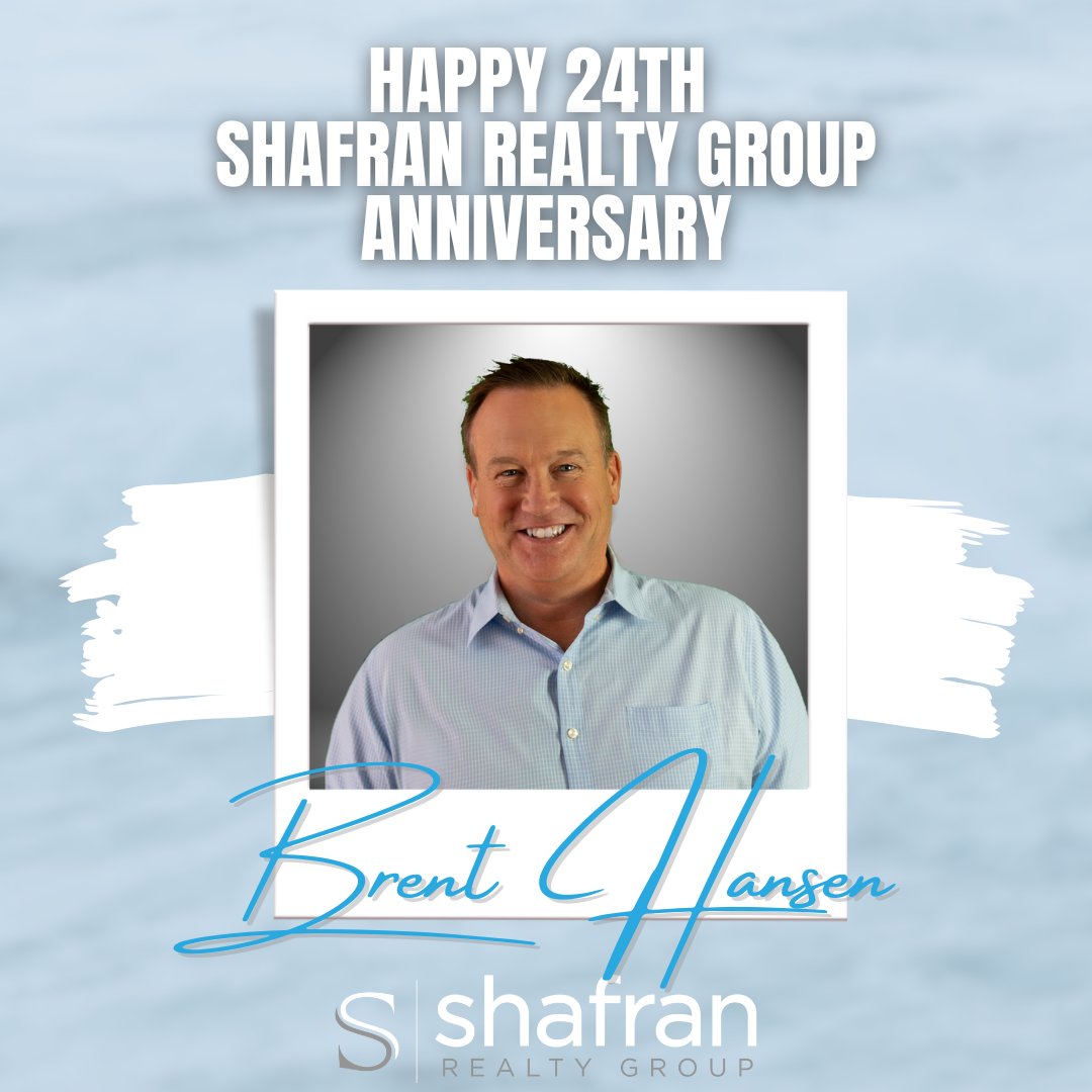 More Than a Colleague, You're Family, Brent! Celebrating 24 years of Brent – not just a work anniversary, but a celebration of family! Your sense of humor, steadfast loyalty, make Shafran Realty Group a truly special place. Here's to many more years together! #shafranrealtygroup