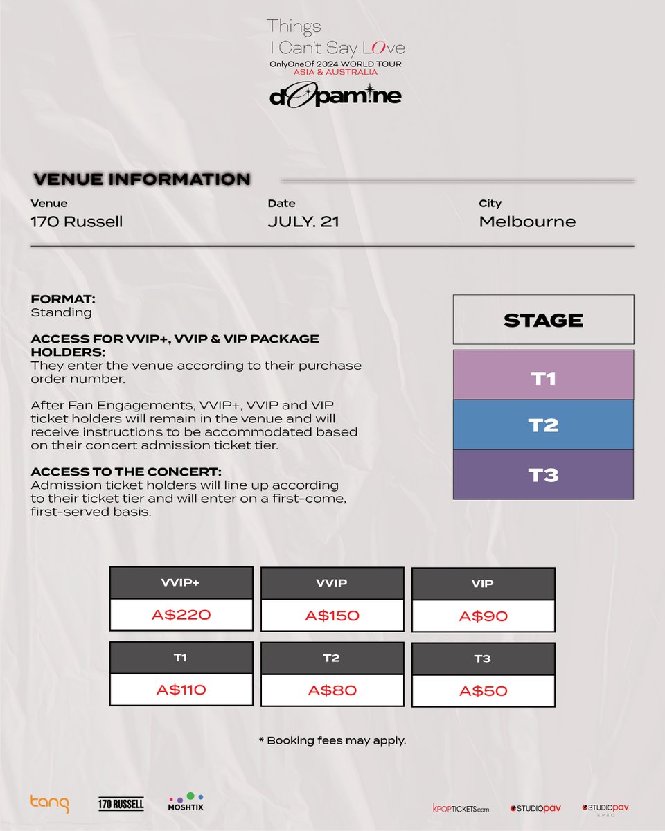 #lyOn from Australia, your venue maps are here! 💕

⚠️Tickets on sale May 24 on kpoptickets.com! 🔗🛒

📌Taipei, Hong Kong and Ho Chi Minh City – due to special circumstances, your tickets will go on sale at a later time. Please stay tuned!