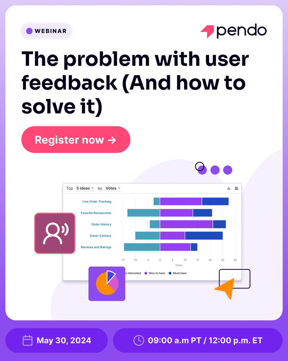 👀Struggling to turn user feedback into actionable insights? You're not alone. With ✨Pendo Listen✨, you get an AI-powered, 360-degree view into what your customers actually need. Join our experts on May 30 to learn more. Save your spot ⬇️ bit.ly/3wSr3GV