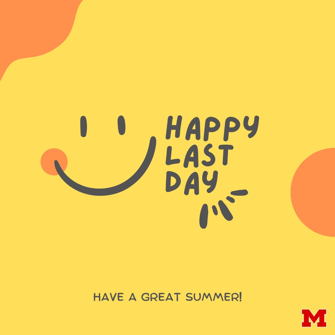 Happy Last Day of School! We hope you all had an amazing school year. Have a great and safe summer break!

#muscleshoalseducationfoundation #LasyDay #Summer