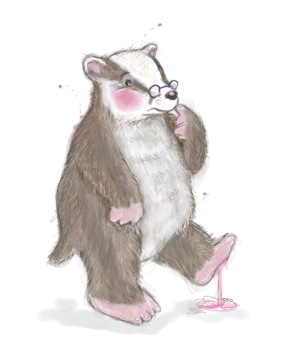 Bumble the Badger, another hand drawn character for a book to screen pitch.