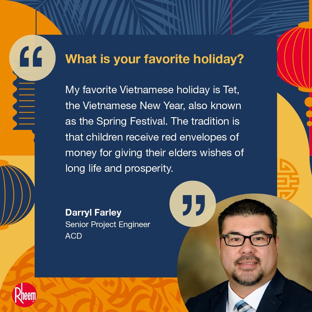 An interesting tidbit about Senior Project Engineer Darryl Farley is that Tet is his favorite holiday! 🎉What's your most cherished holiday tradition? Let's keep the festive spirit going! #CelebrateAAPIHeritageMonth