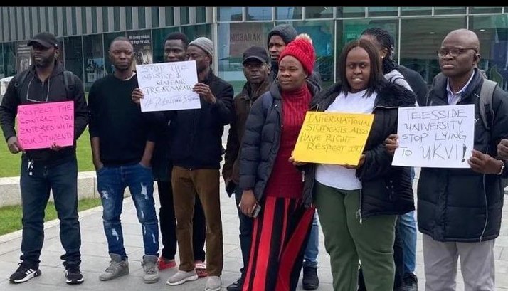 JUST IN:

Nigerian students thrown out of Teeside University and also risk their stay in the UK as a result of Nigeria’s currency crisis.