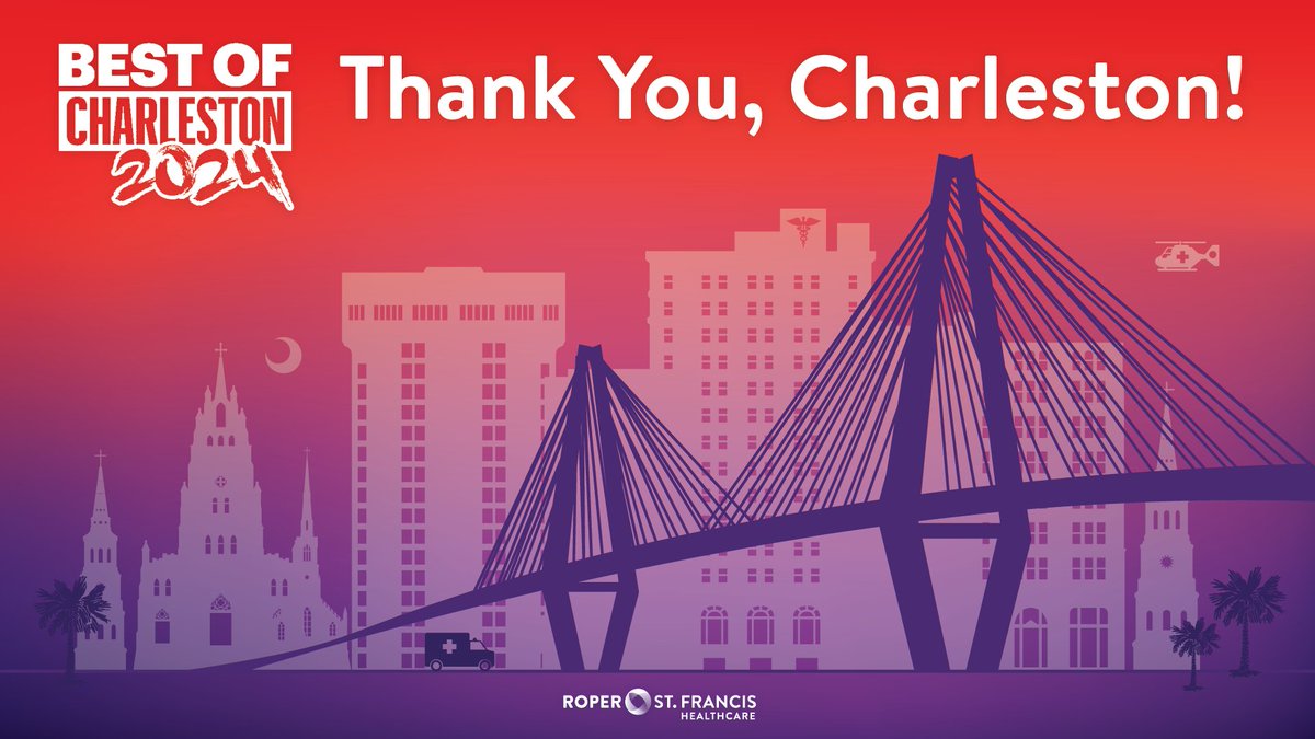 RoperStFrancis's tweet photo. Thank you, Charleston, for voting for @RoperStFrancis in the @ChasCityPaper's 2024 Best of Charleston contest! We're honored to have been named Best Place to Give Birth, Best Urgent Care, and Best In-Home Health Care. 🏆

See the full list of winners: https://t.co/CFiVPpKMFg https://t.co/MYVWmn95Hy